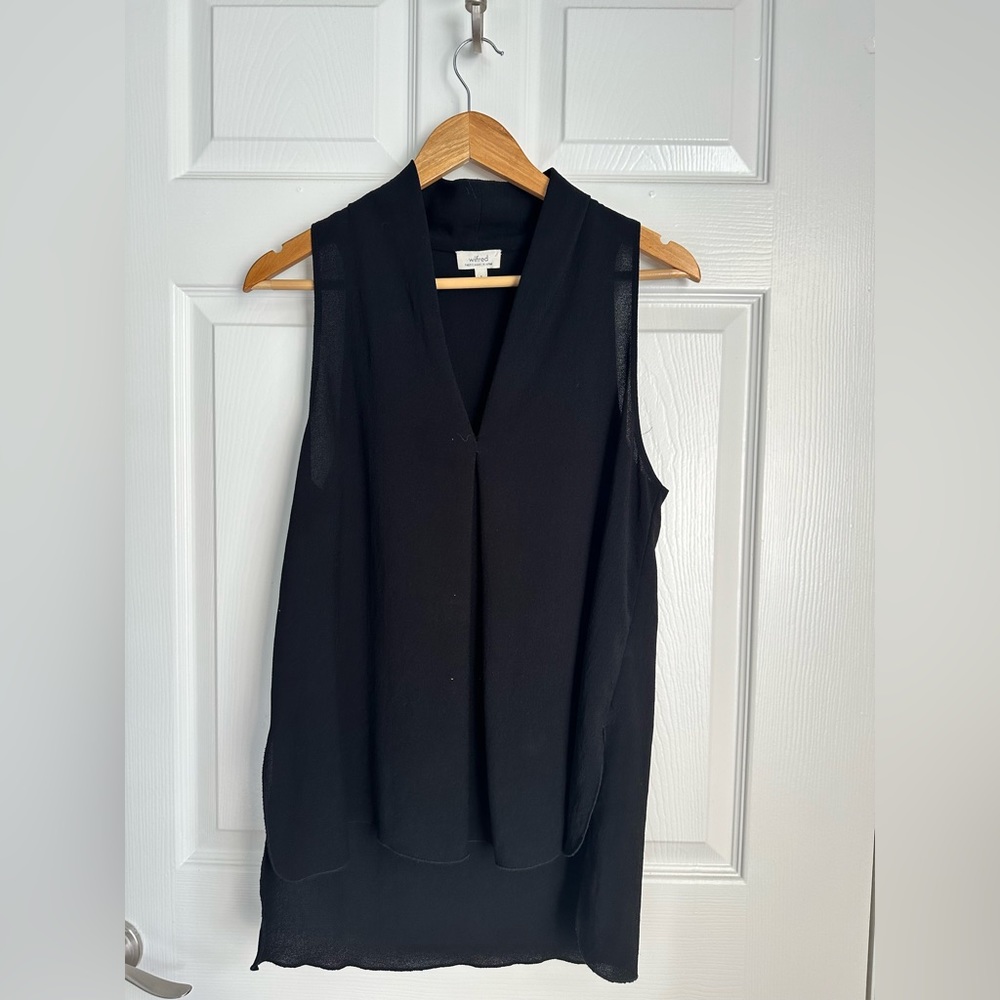 Wilfred Aritzia Black Blouse, Small